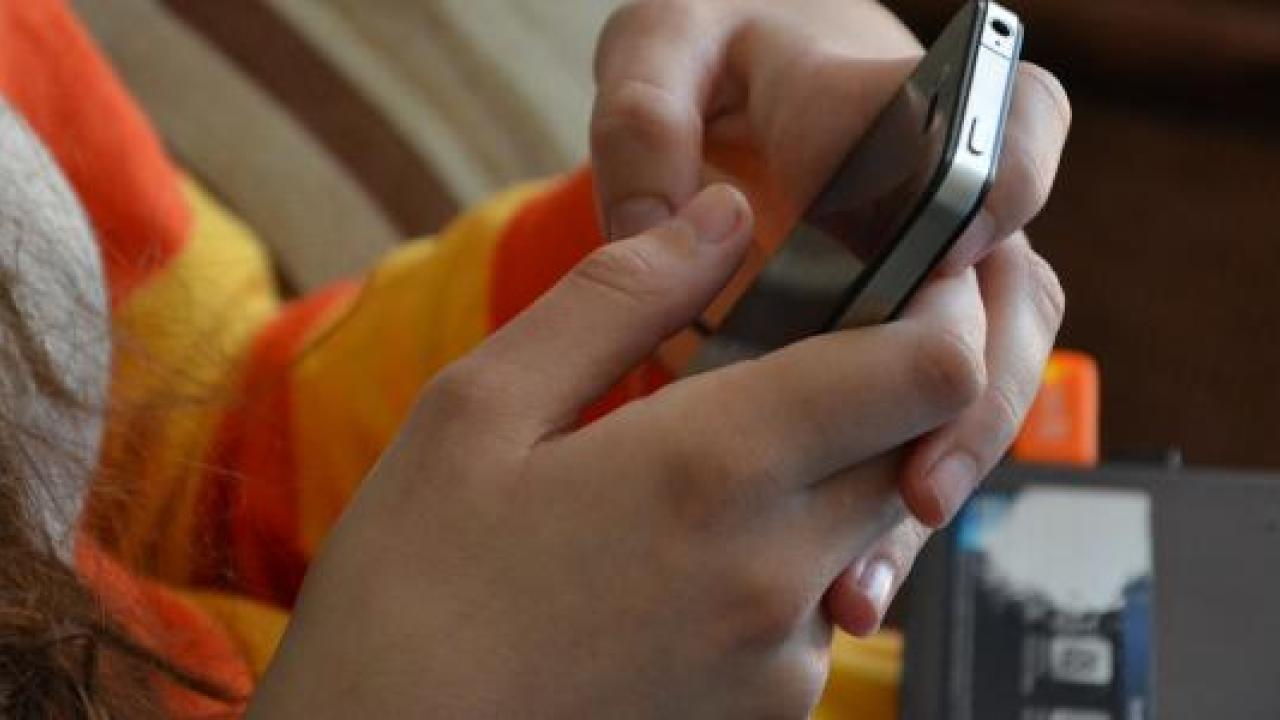 person on cell phone