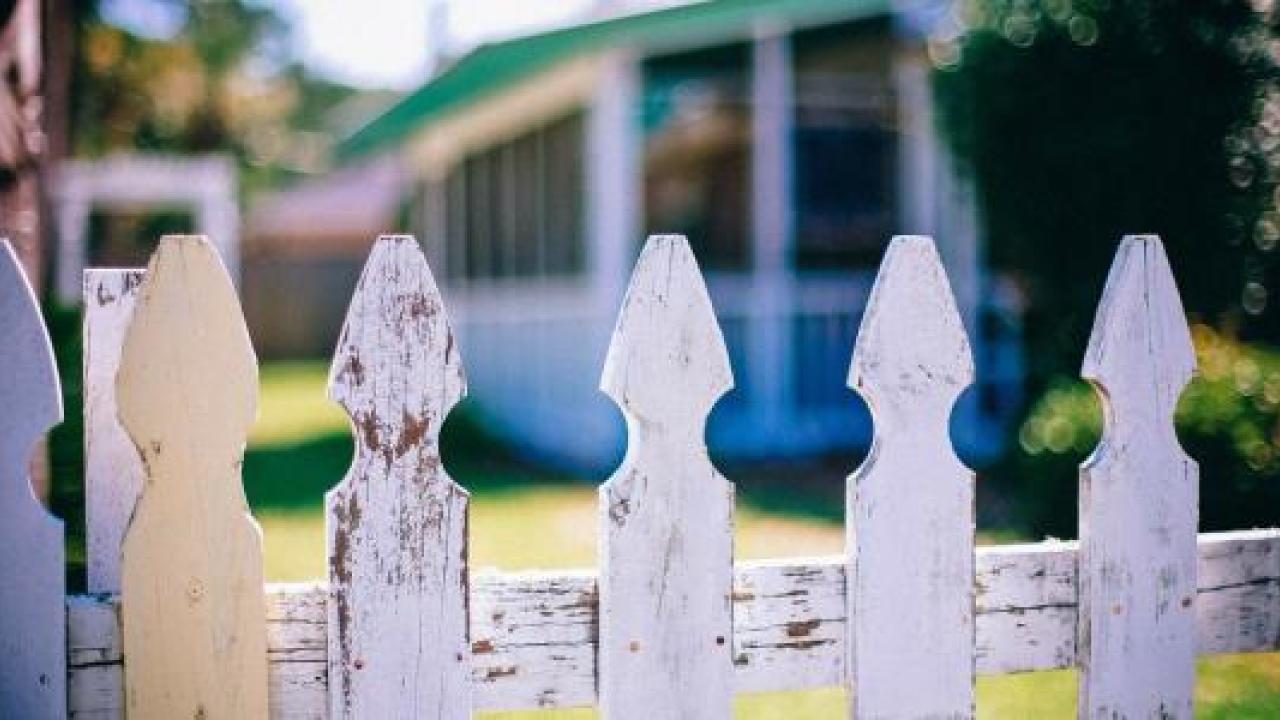 white fence
