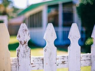 white fence